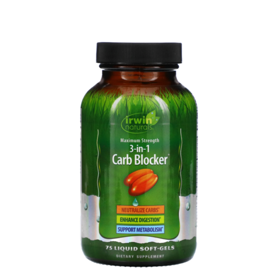 3-In-1 Carb Blocker, Maximum  Strength, 75 Softgels