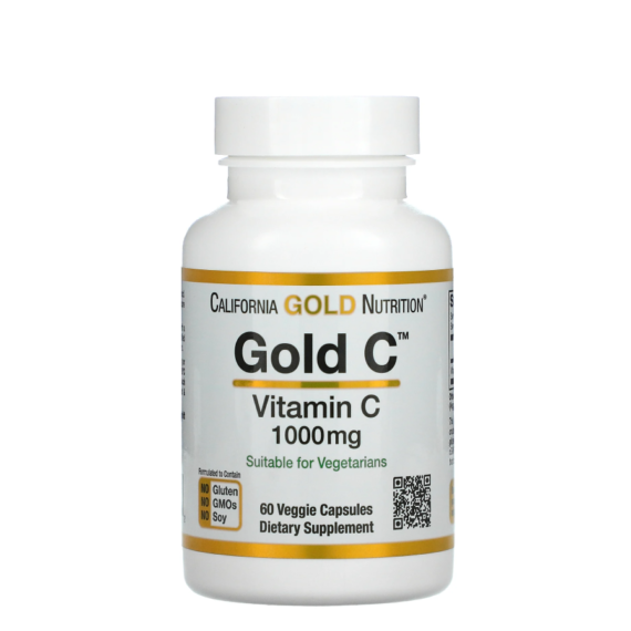 California Gold Nutrition, Vitamin C, 60 Veggie Capsules